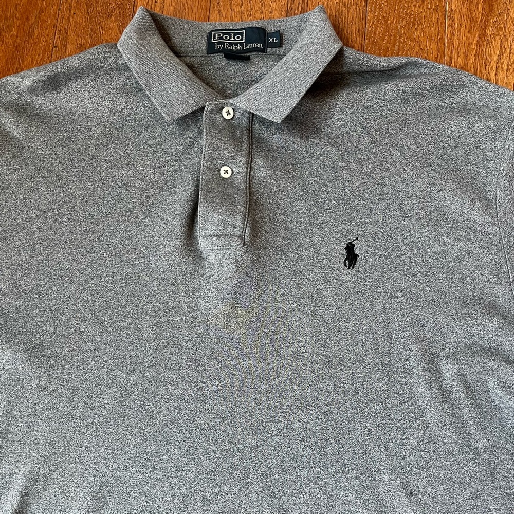 EUC - Men’s Polo by Ralph Lauren, Gray, XL - Picture 2 of 7